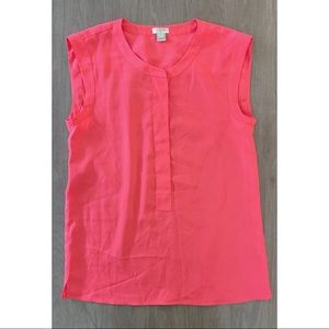J. Crew Bright Pink Sleeveless Blouse